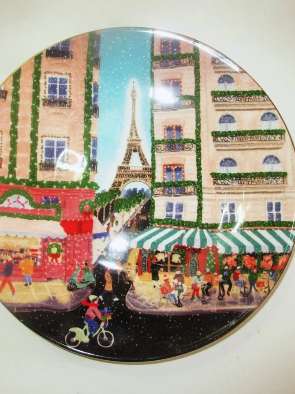 Anthropologie Holiday In The City Dessert Plate Paris 2025 Stoneware New 8.25